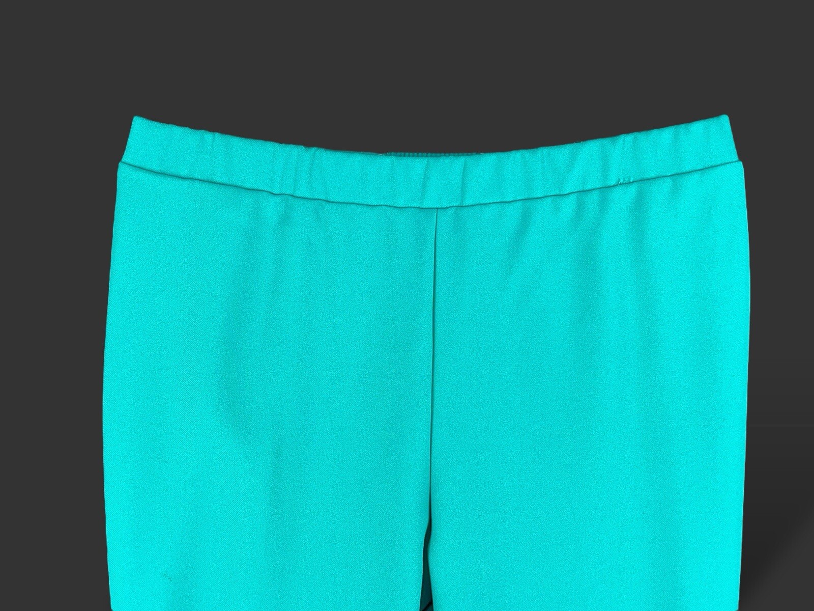 Vintage 70s Womens Wide Leg Pants Teal Dreamin’ Disco Pants L/Xl