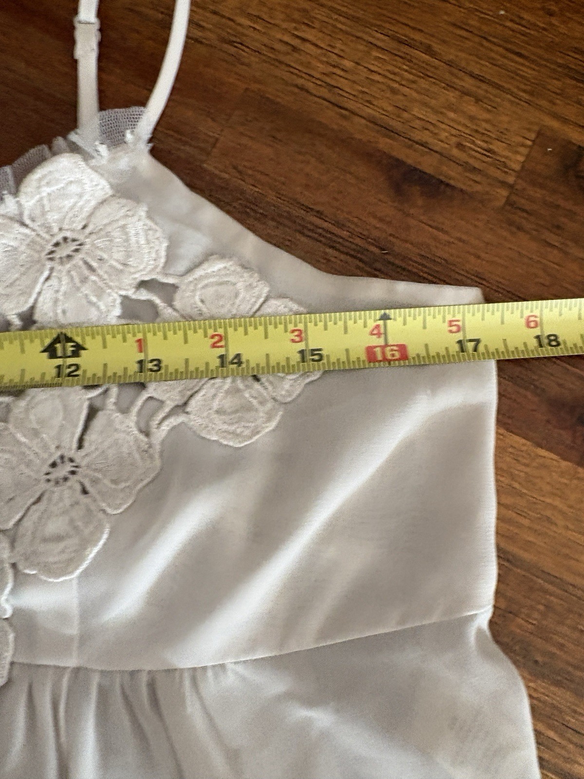 Vintage Flora Sheer Camisole XL Light Gray Babydoll Nightie Floral Design 1990s