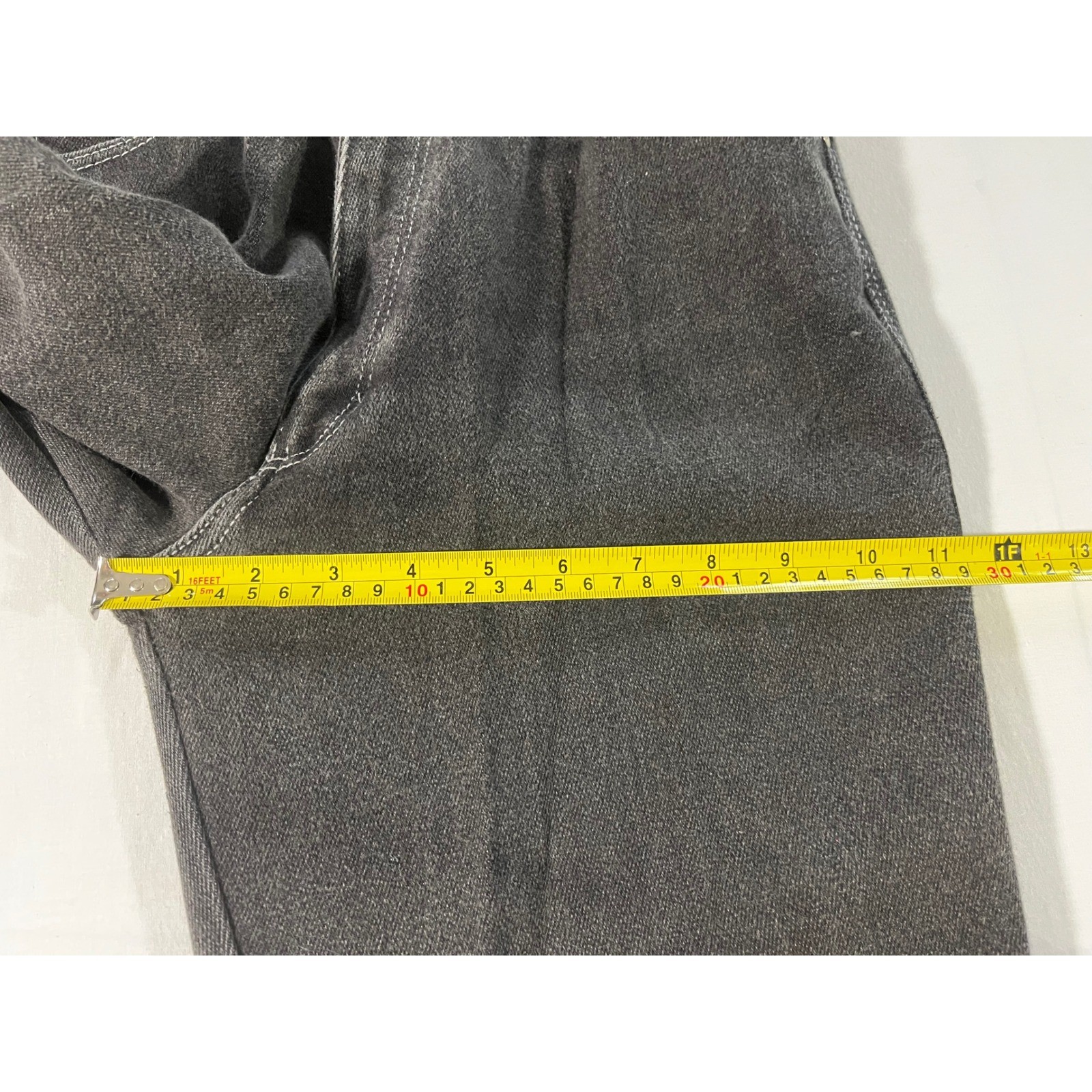 Vintage Stockton of Dallas Jeans Womens 12P Black Contrast Stitch Wide Leg USA