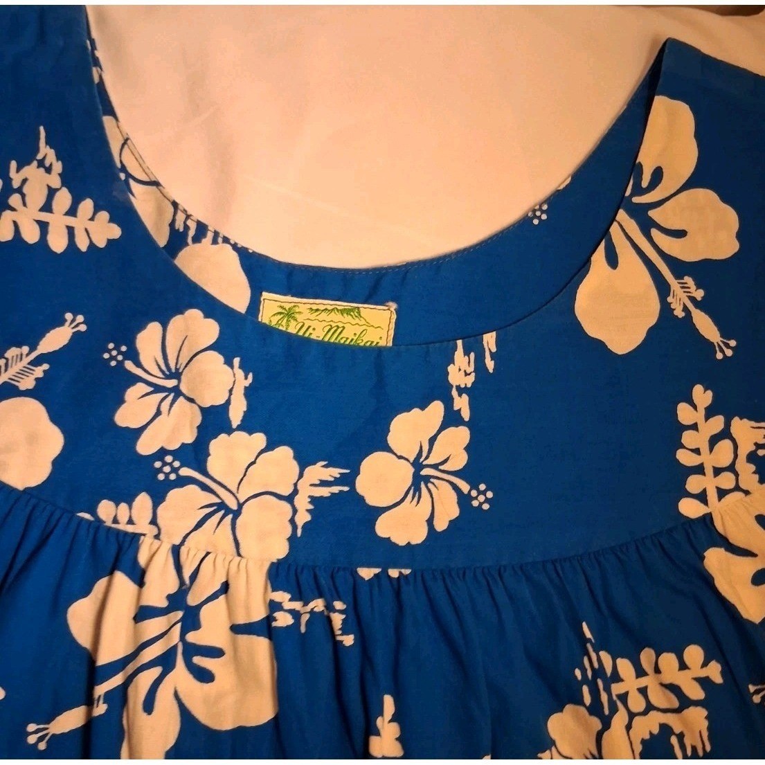 Ui Maikai Vintage Hawaiian Long Maxi Dress Made In Hawaii 60’s 70’s Caftan S/M