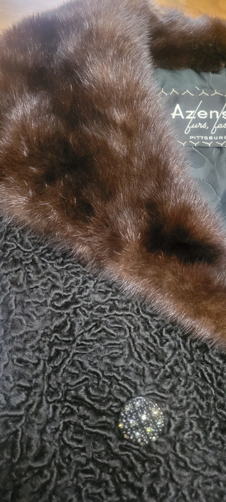 Azen Furs Of Pittsburgh Mink And Persian Lamb Vintage Custom Coat