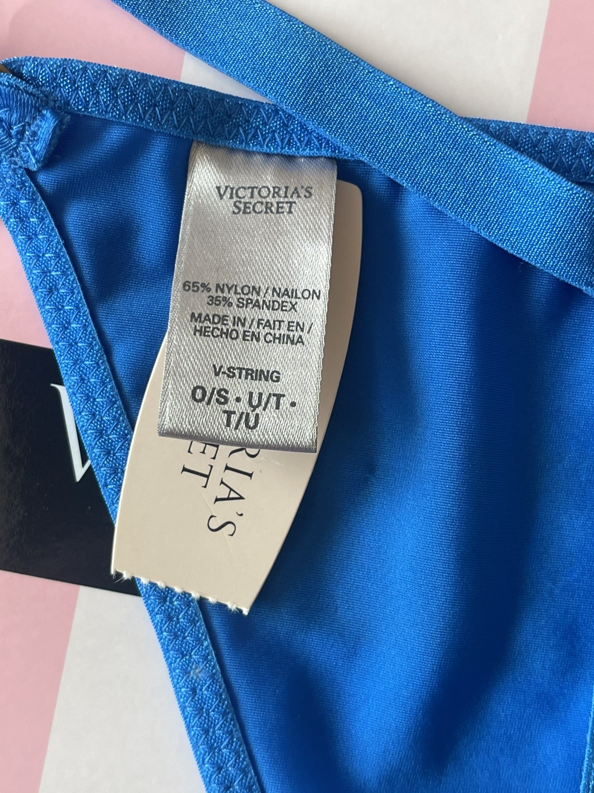 NWT 2011 Victoria’s Secret V-STRING, ELECTRIC BLUE- OS Silky-Smooth