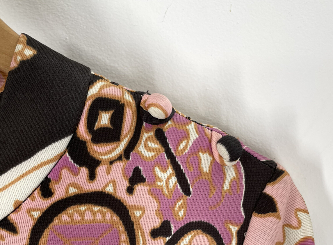 VTG 70s Psychedelic Maxi Dress Puritan Forever Young (FLAWS SEE PHOTOS