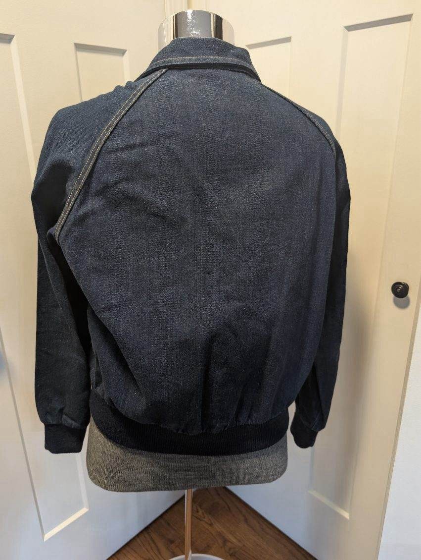 Vintage Cheryl Tiegs Denim Jacket Blue Cotton Large Full Zip
