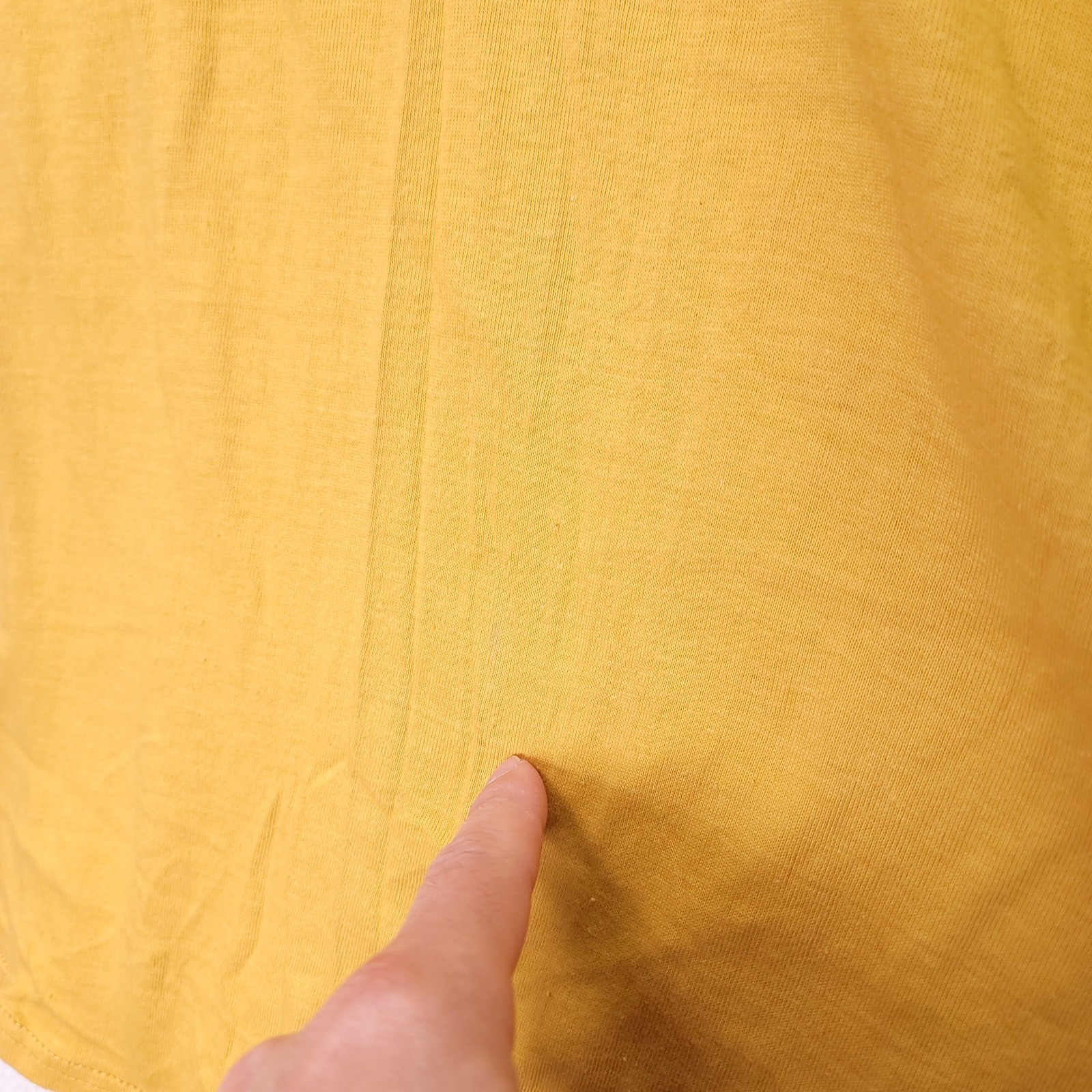 Vintage Plus Factor Mustard Yellow Dolman Sleeve Cotton Top Shoulder Pads NWT 38