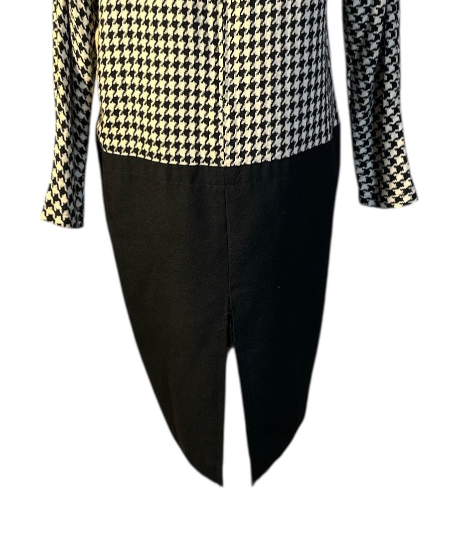 Women’s 90’s Vintage Jessica Howard by Mitchell Rodbell Houndstooth Dress Size 8