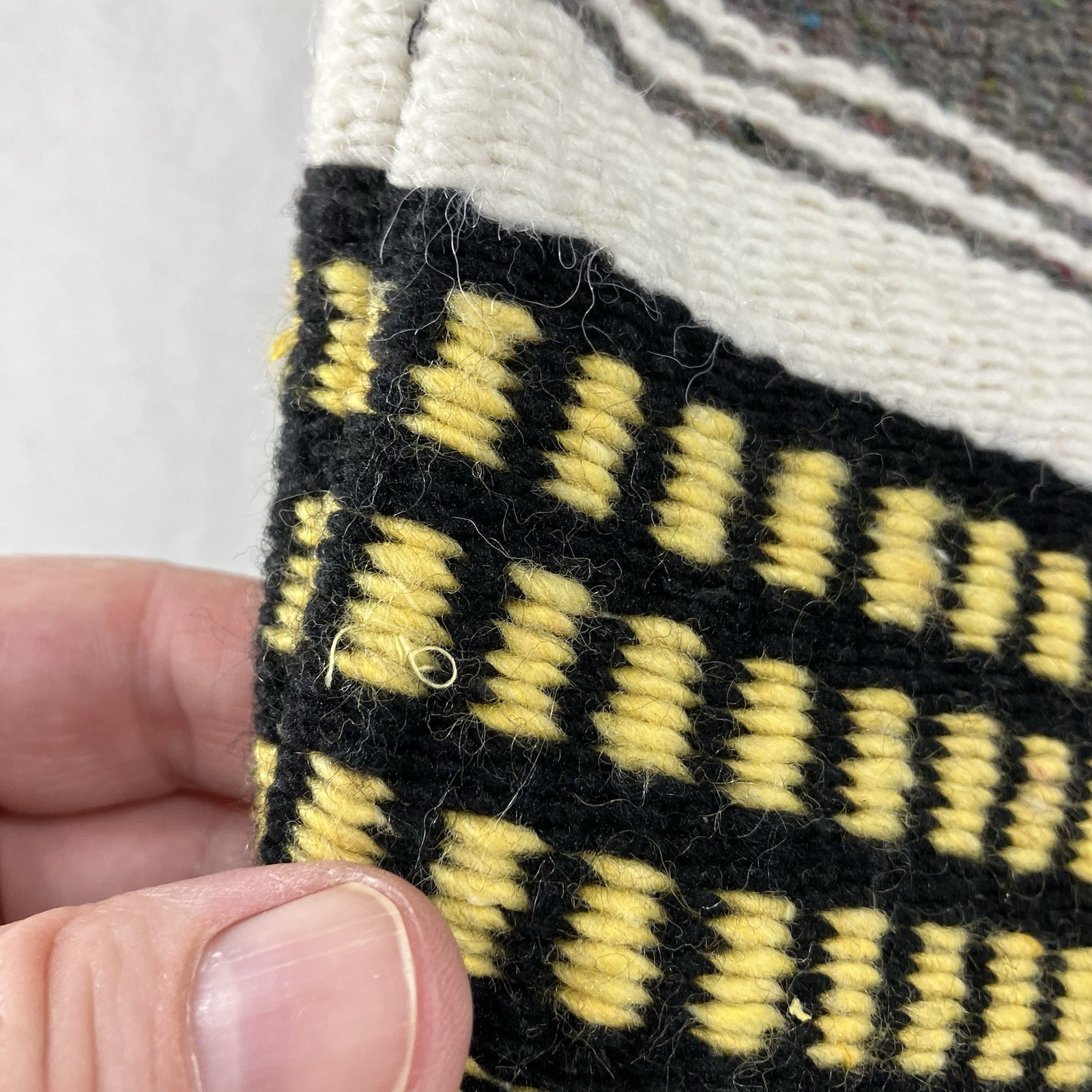 Vintage Mexican Blanket Vest Poncho Serape Jacket Fringe w Pockets 38×31 Medium