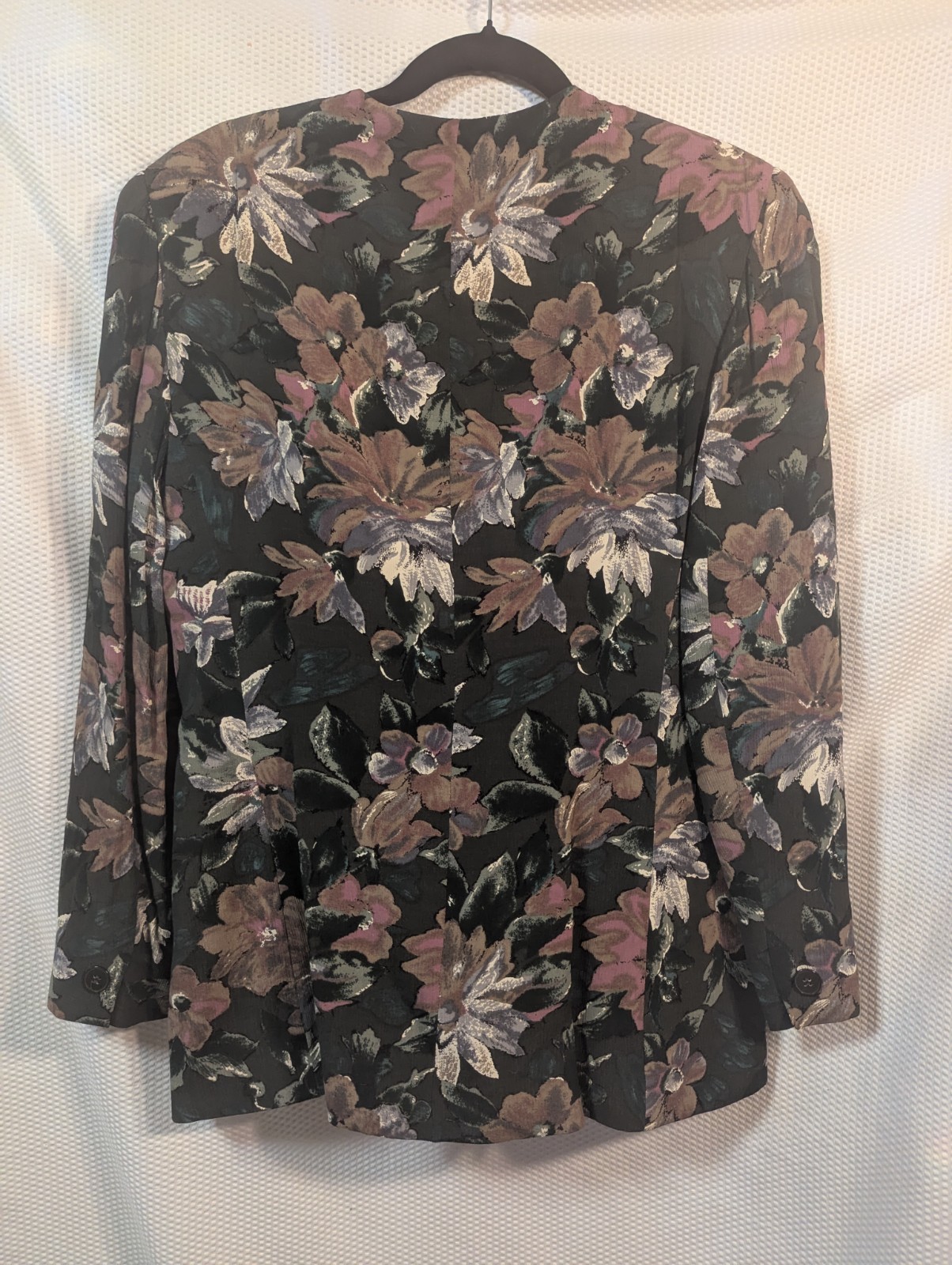 Vintage 80s 90s Rena Rowan For Saville Size 10 Floral Jacket Blazer Button Down