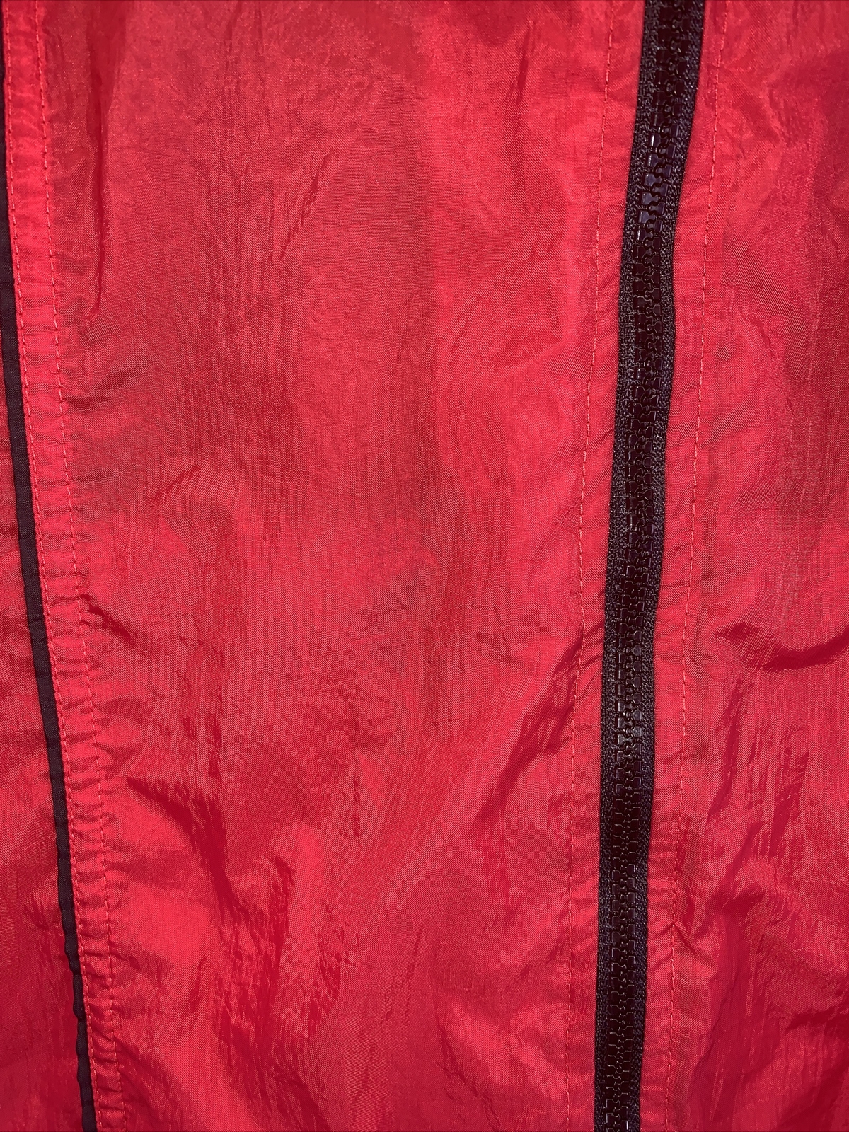 Vintage 1990s Kathy Ireland Active Womens red Nylon Windbreaker Jacket Size S/M-