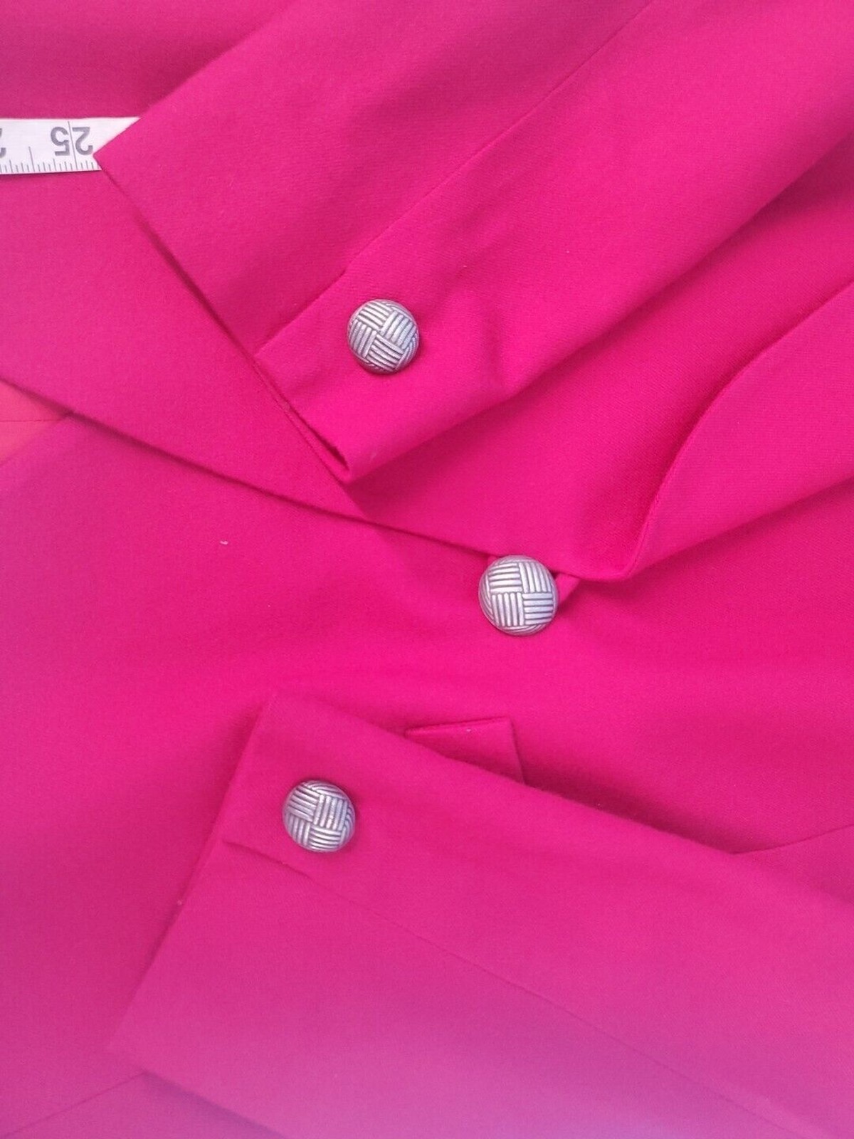 Saville Woolmark Jacket Blazer Red Sz 8 Vintage Lined Single Button Shoulder Pad