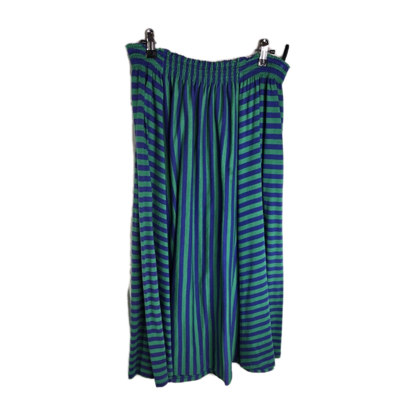 Vtg 70s Marimekko Striped Knit Pull On Full Skirt