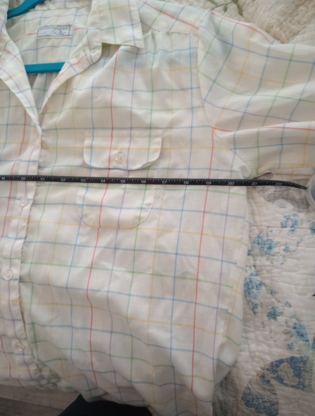 Vintage 80s Shirtmaker By Dunloggin Window pain Colorfully Patterned Dress, Size