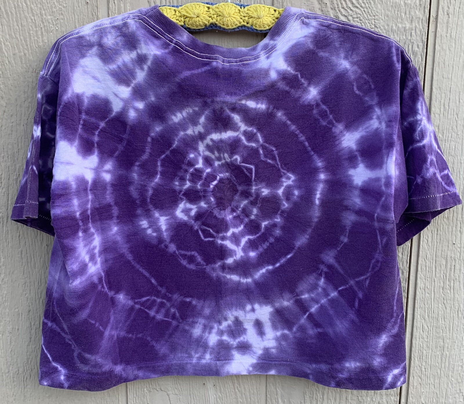 Vintage Fun N Sun T-Shirt Tie Dye Crop Top made in USA one size