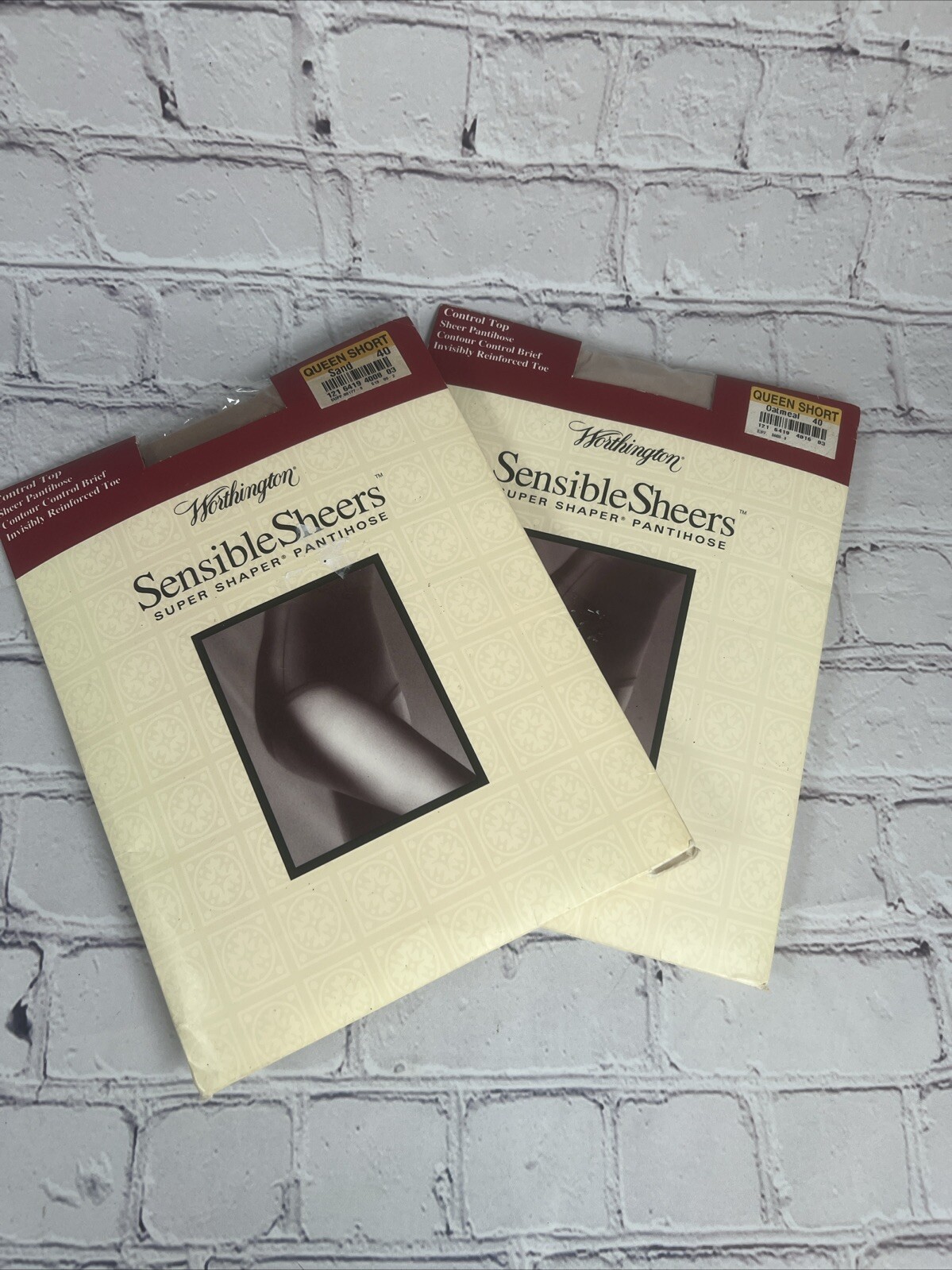 Vintage Worthington Sensible Sheers Super Shaper Nylons Pantyhose Queen Short