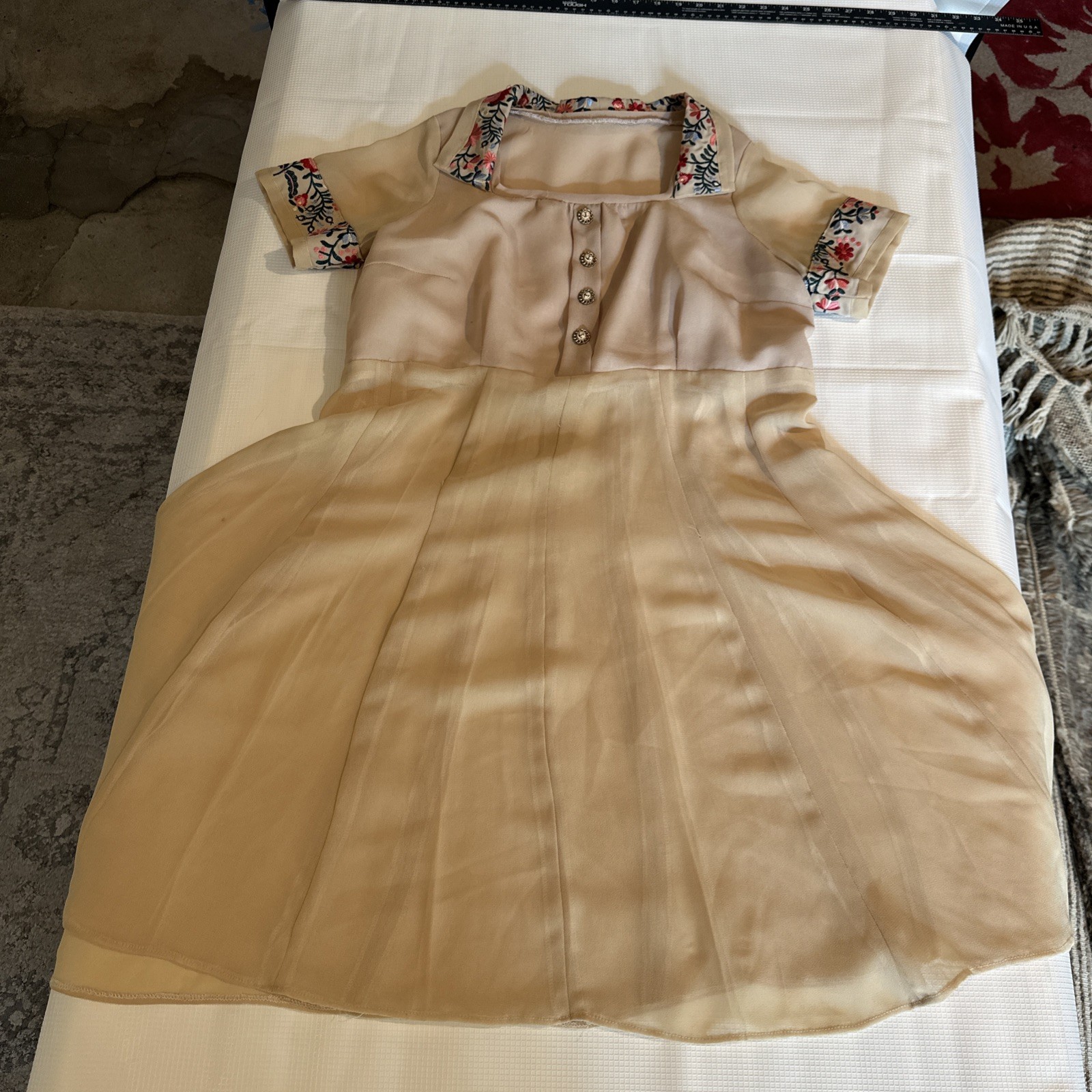 Vintage1930s 1940s style Dress Possibly from the 1970s Prairie Folk Revival