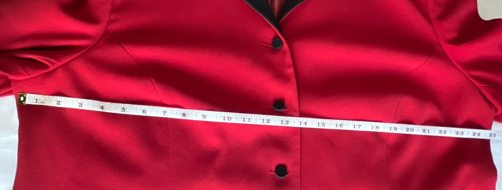 Vintage KORET Classic Red Wool Riding Blazer Size 2XL Black Collar