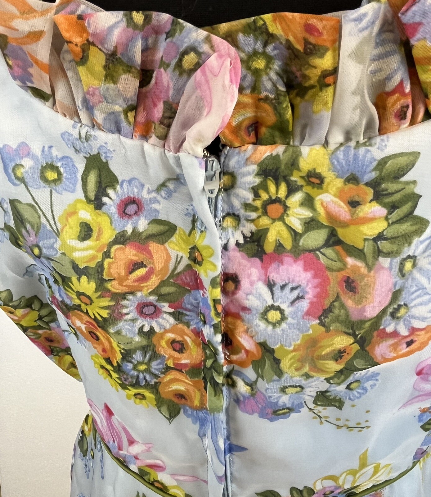 ABC ANGELAIR BY MONIKA Floral Vtg Dress Small Medium Pre 1963 See Measurements