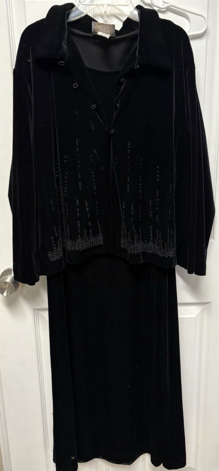 Carol Anderson Petites Vintage Women’s Velvet Dress With Jacket Size Petite XL