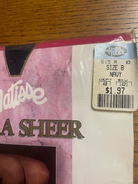 Lot of 2 Vintage Matisse Premium & Ultra Sheer Pantyhose – Navy – Size B – New