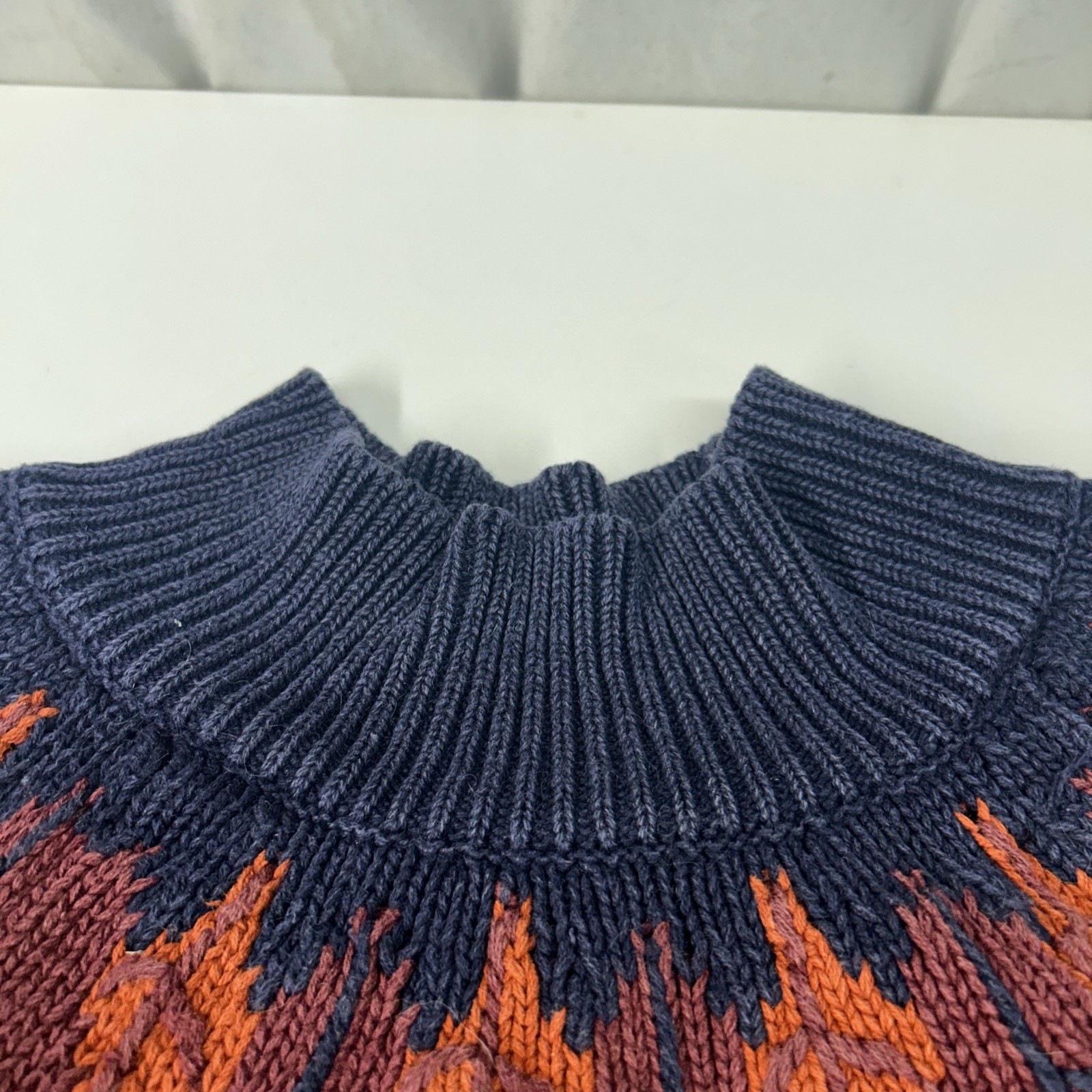 VTG 80’s Van Heusen For Her Hand Embroidered Sweater Hearts Leaves Mock Neck S