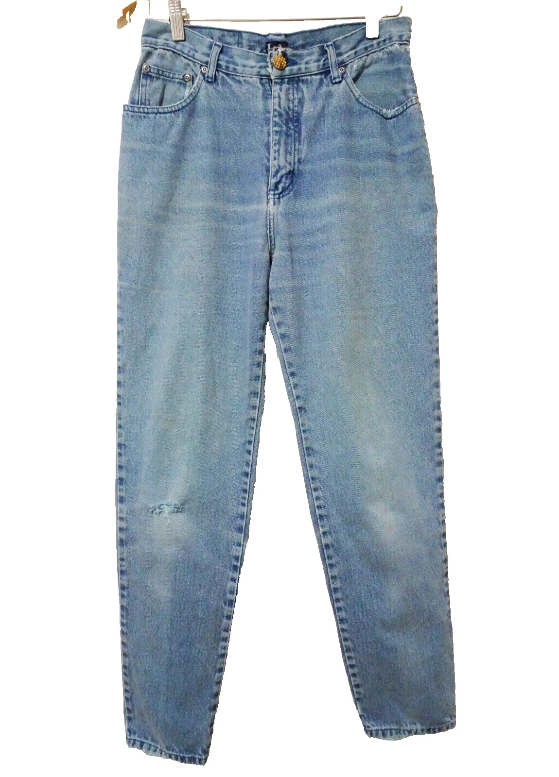 30×28.5 Vtg 90s Women’s L.A. Blues Mom Jeans High Waist Tapered Distressed Jeans