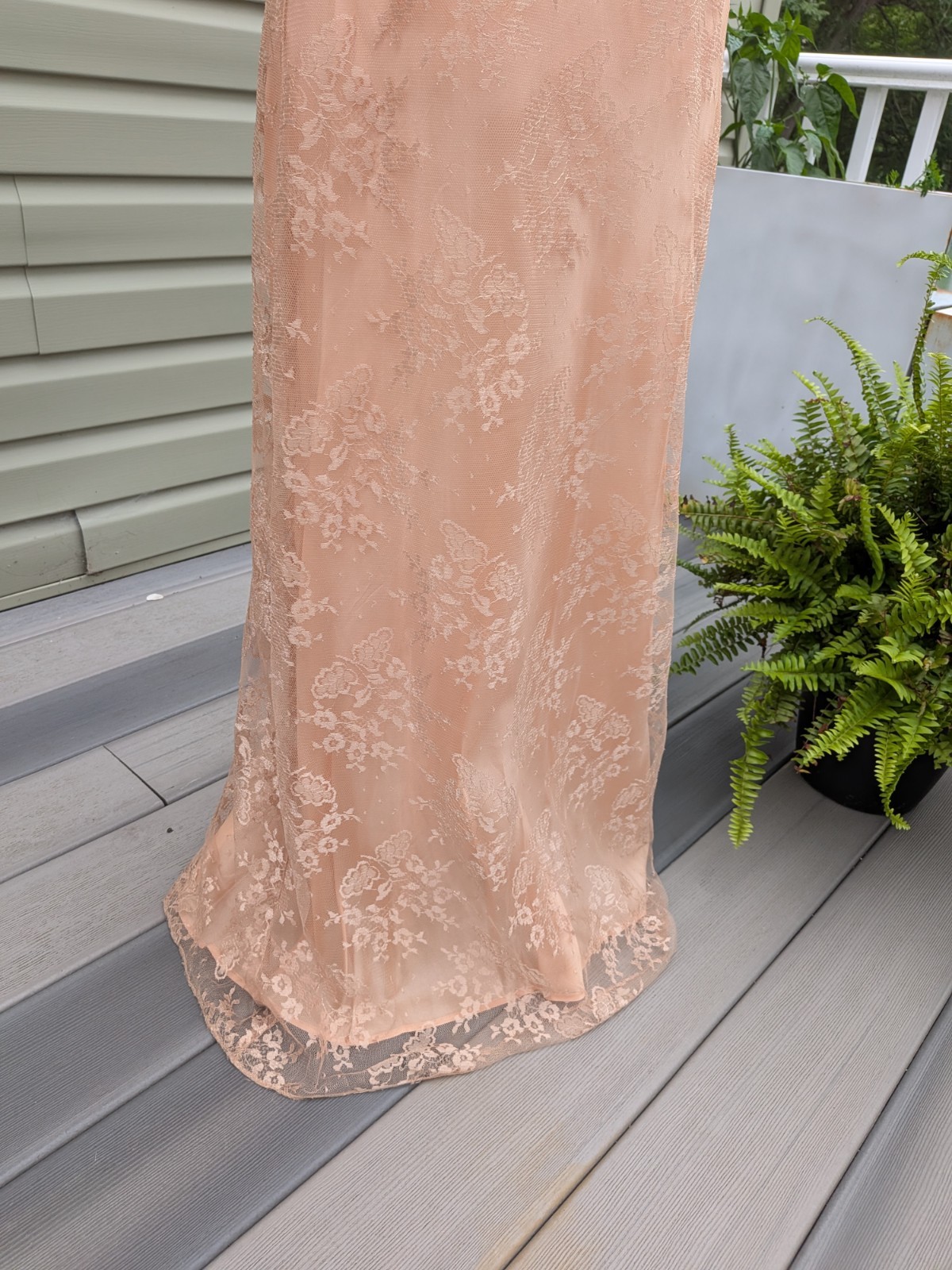 Vintage ’90S Niki Zum Zum Lace Dress Cream Color Zipper And Eyelet Back