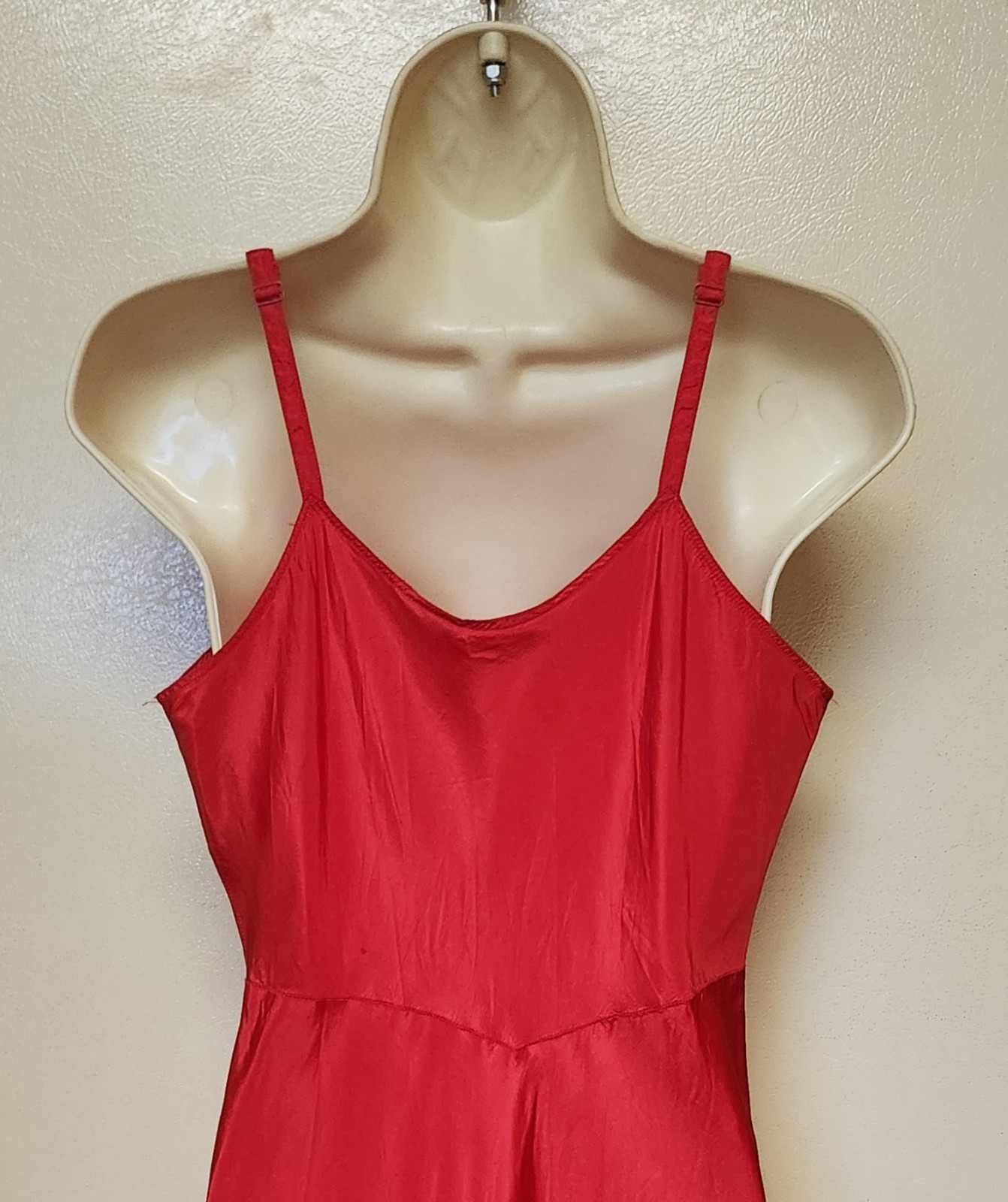 Snip-it Slip Vintage Red 1940’s Slip Dress Size 36