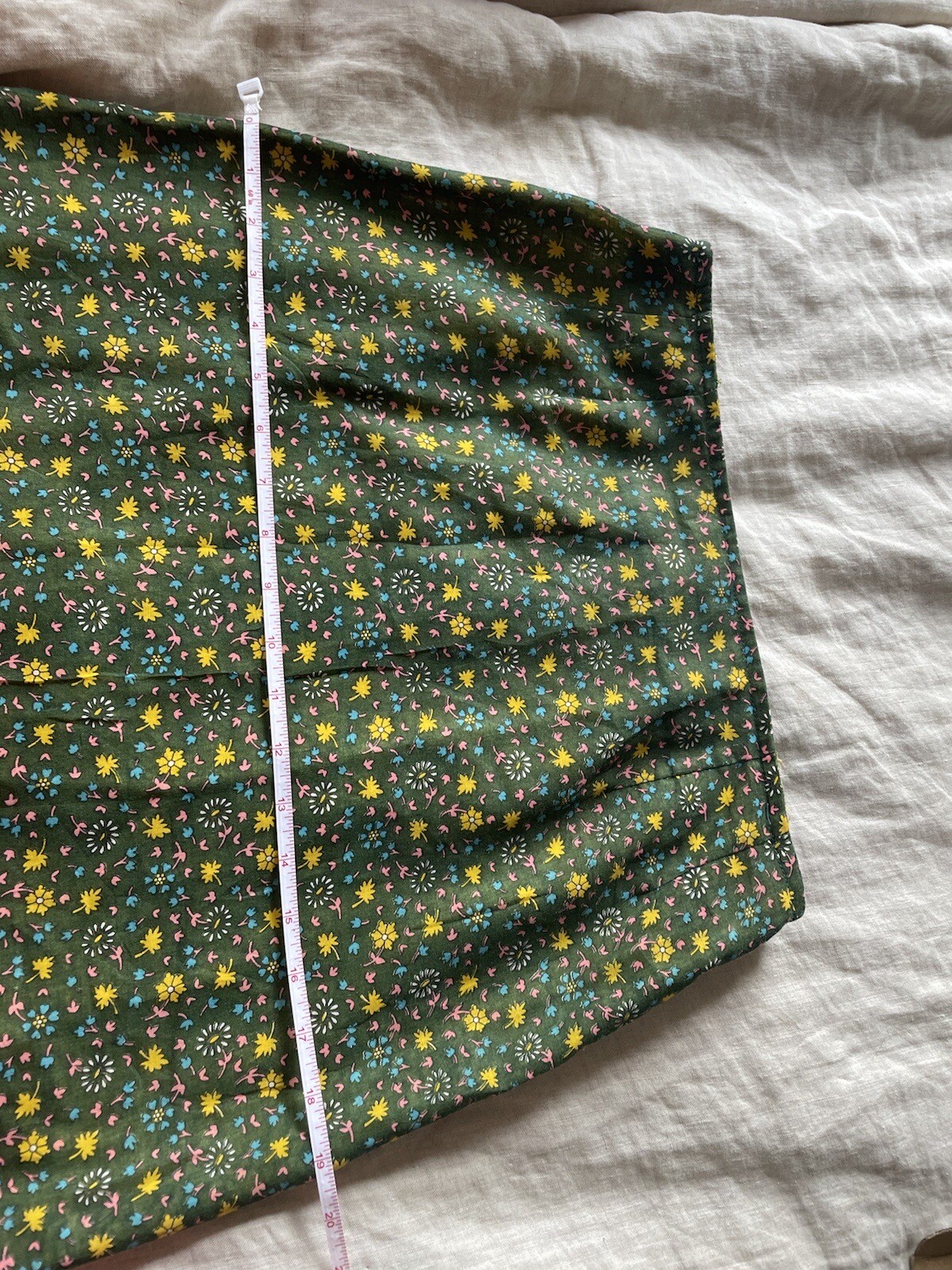 Vintage 60s “Century Of Boston” Wool Boho Groovy Printed Midi Skirt S/M
