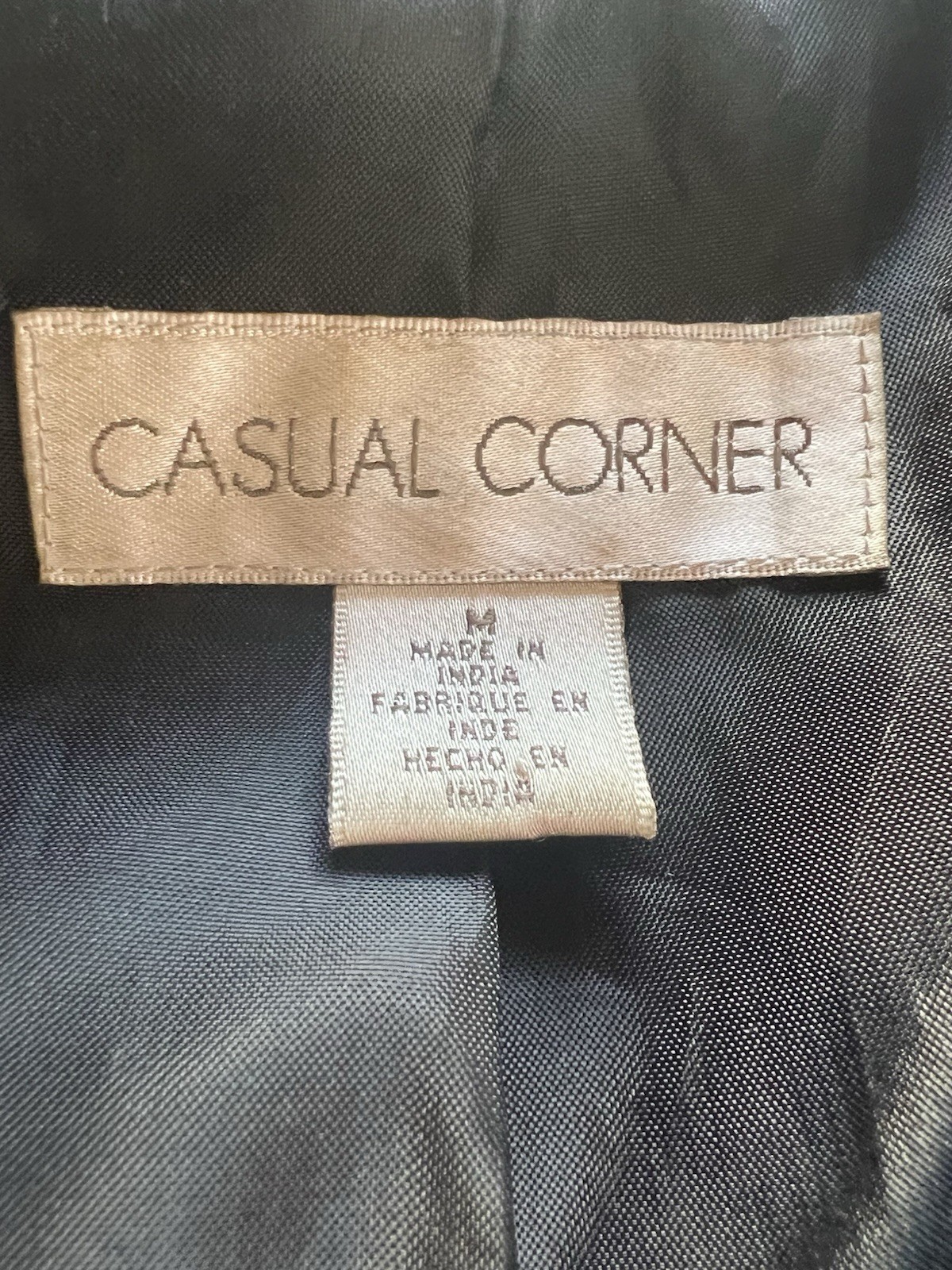 Vintage 80s Casual Corner GORGEOUS black leather car coat M retro streetwear