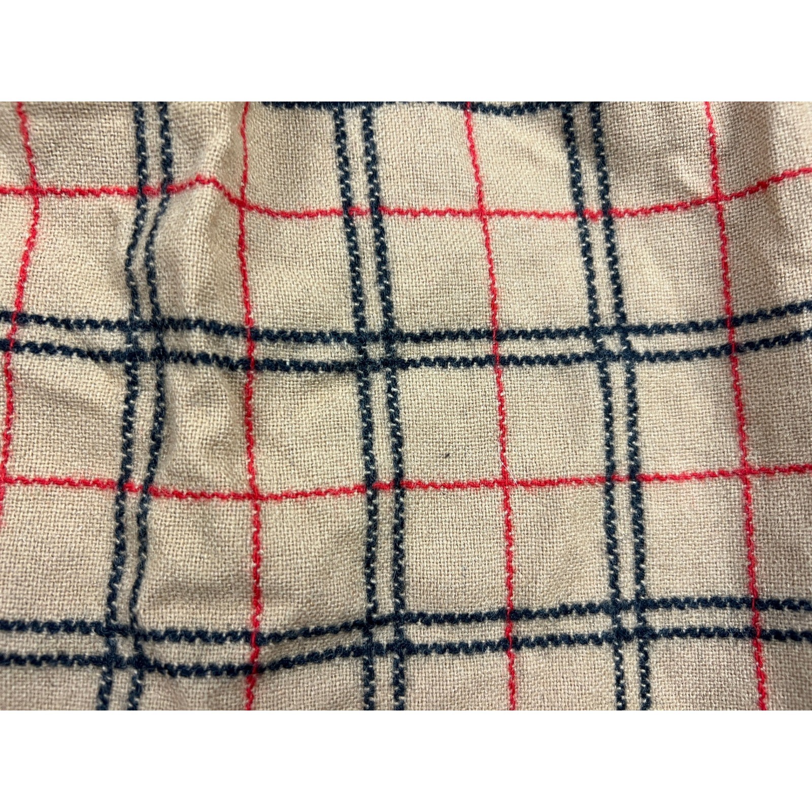 Corner House Skirt Womens 8 Tan Plaid A-Line Vintage Quakertown Wool Blend Check