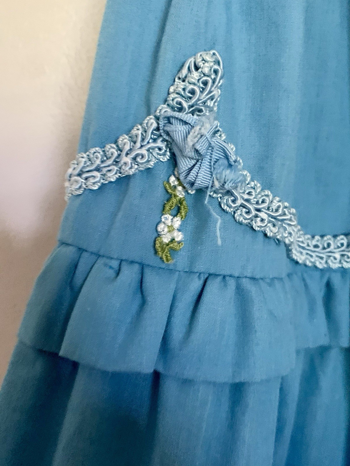 Vintage 60s Square Dance Ruffled Rockabilly Dress