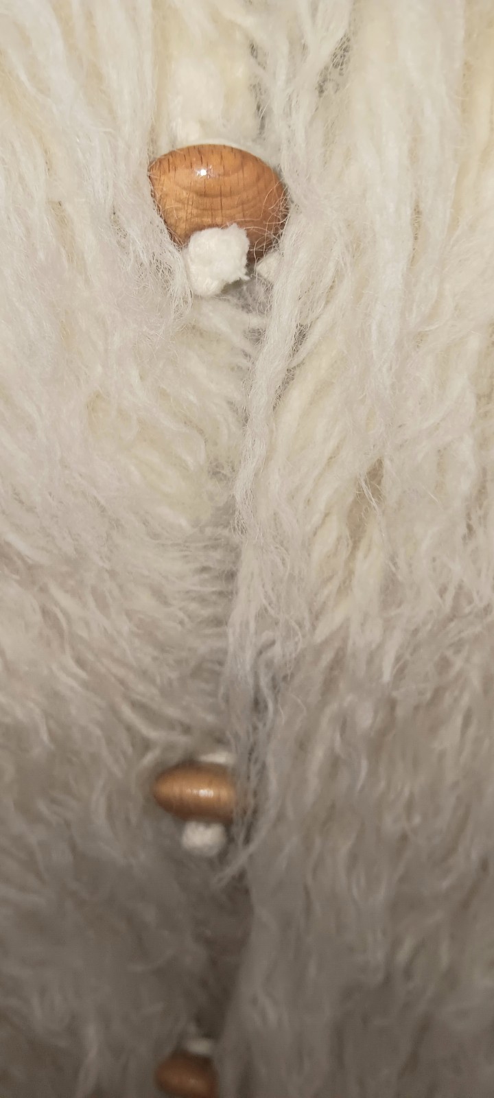 Vintage Handmade Greece Pure New Curly Long Lamb Wool Vest Woman Sz 2X EUC