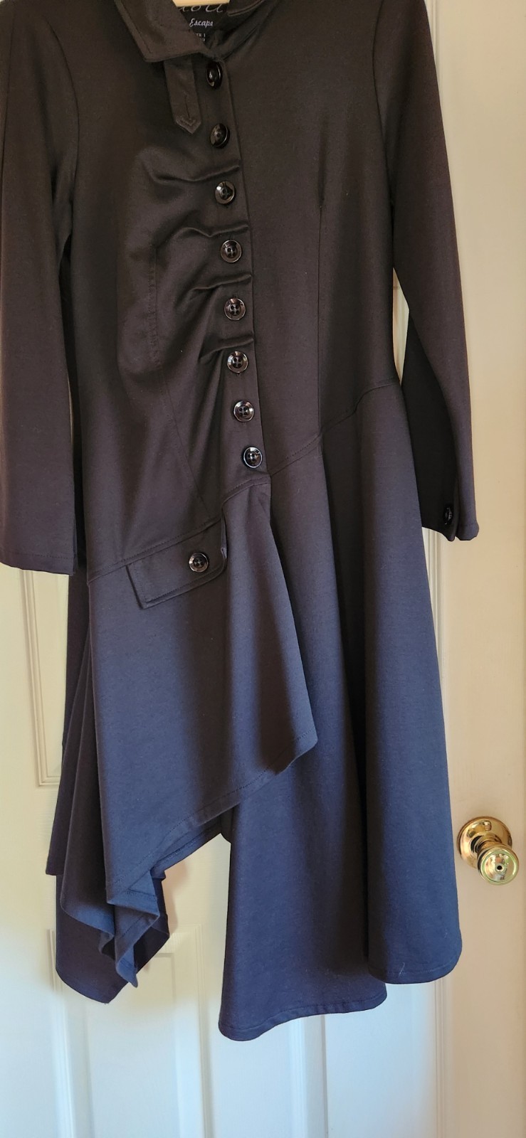 Asymmetrical Lagenlook Duster Jacket Goth Witchcore Victorian Cosplay Size Mediu