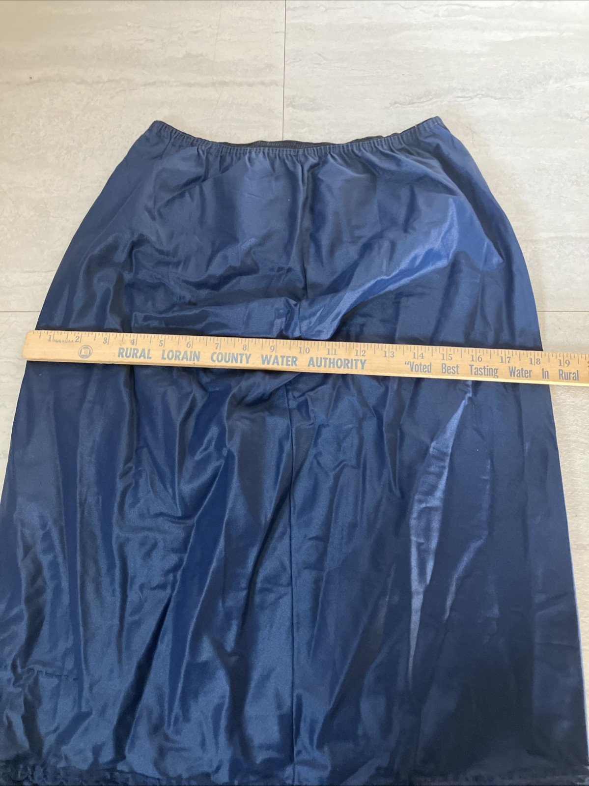 Half Slip Vintage Lingerie Nylon American Maid Skirt Liner 60s Navy Blue Medium