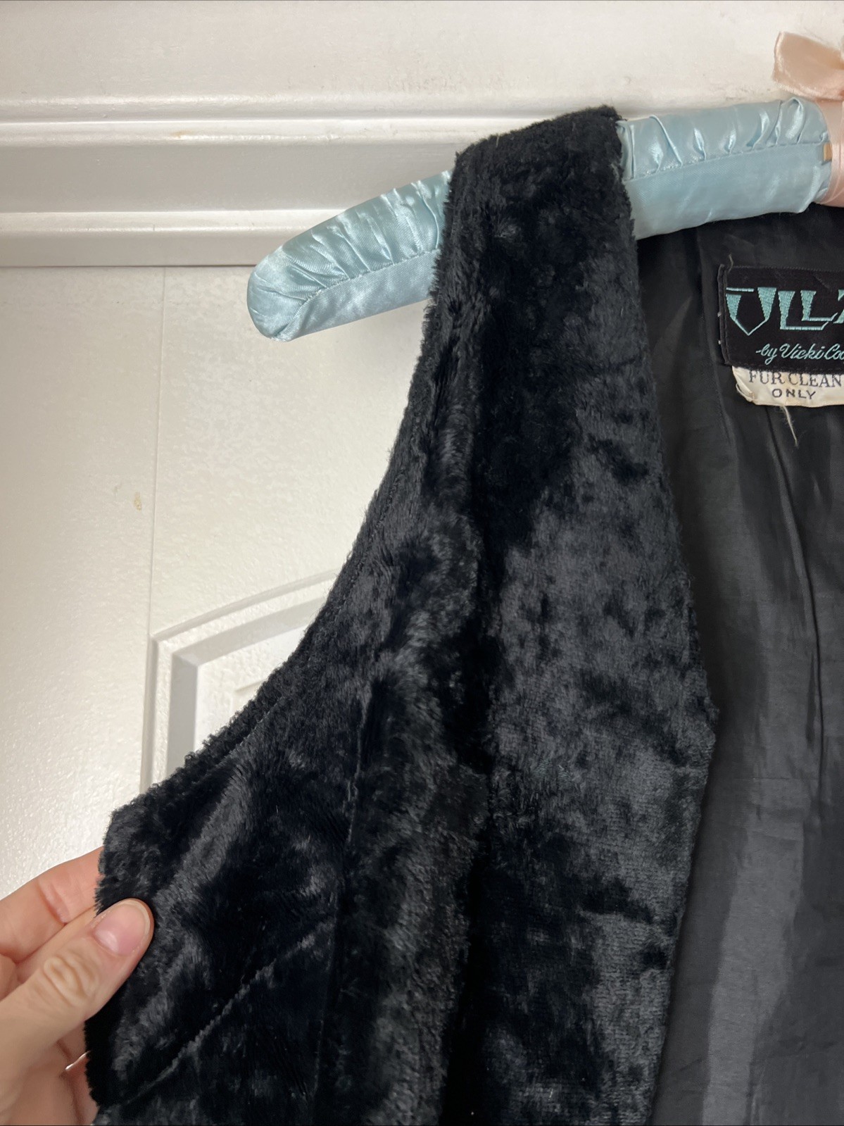 Vtg 60s Ulla By Vicki Cooper Open Crushed Velvet Vest Stevie Nicks Goth Mod S/M