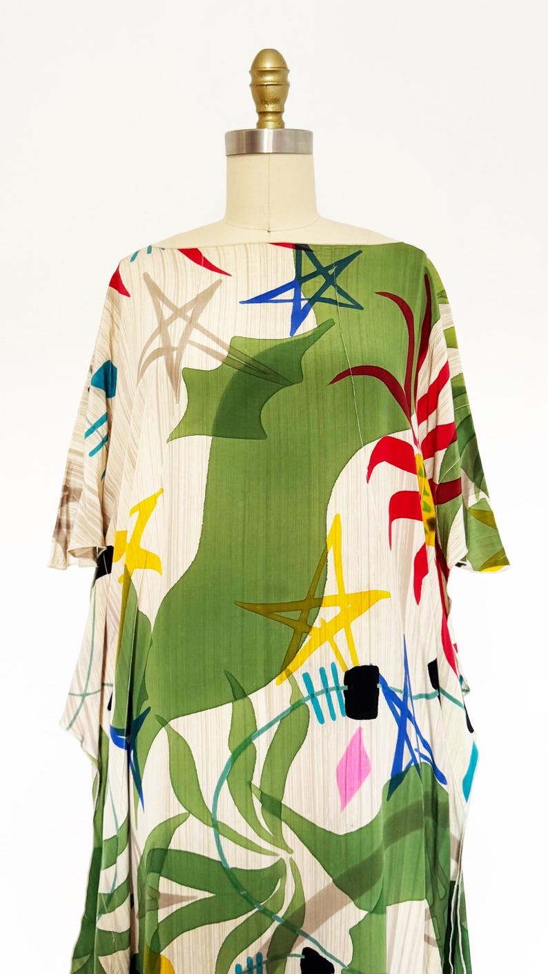 1960s Caftan / 1960s Silk Caftan / Vintage Caftan / One Size