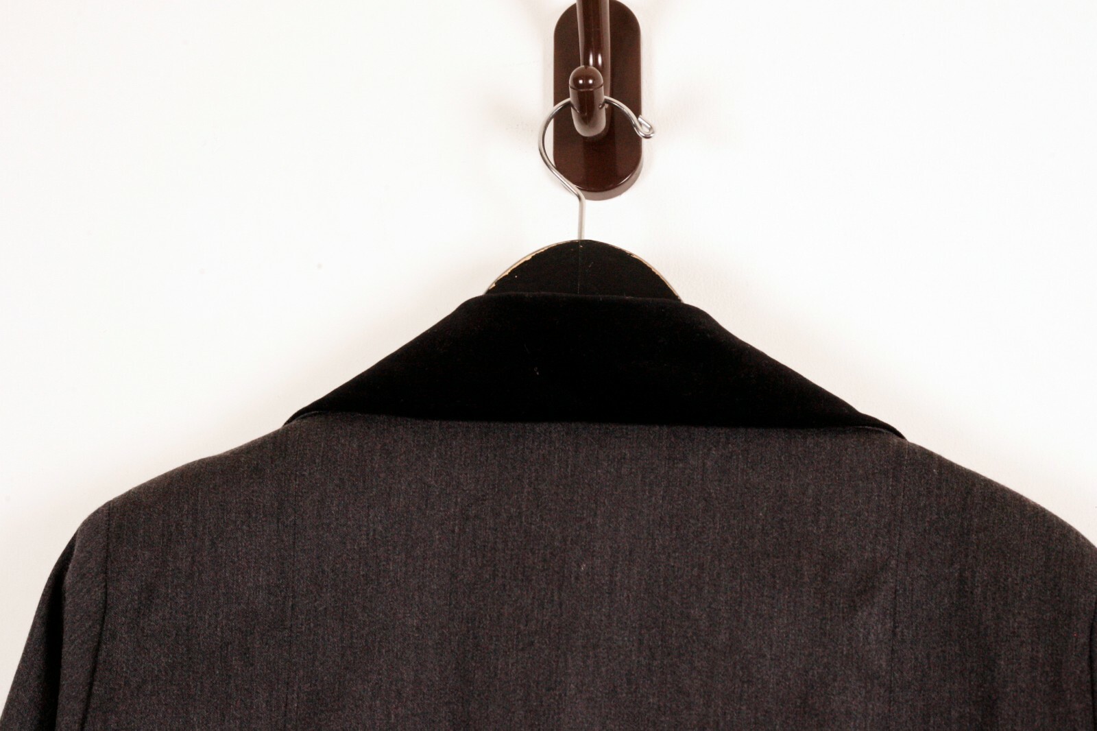 Balenciaga Dark Gray Opera Style Wool France Coat 50 Le Dix Paris Vintage