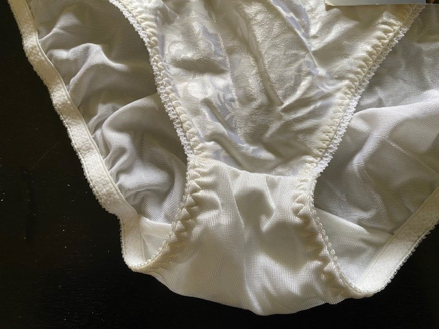 Vintage Lily of France by Dolores White Floral Stretch Panties L Style 3269 NWT