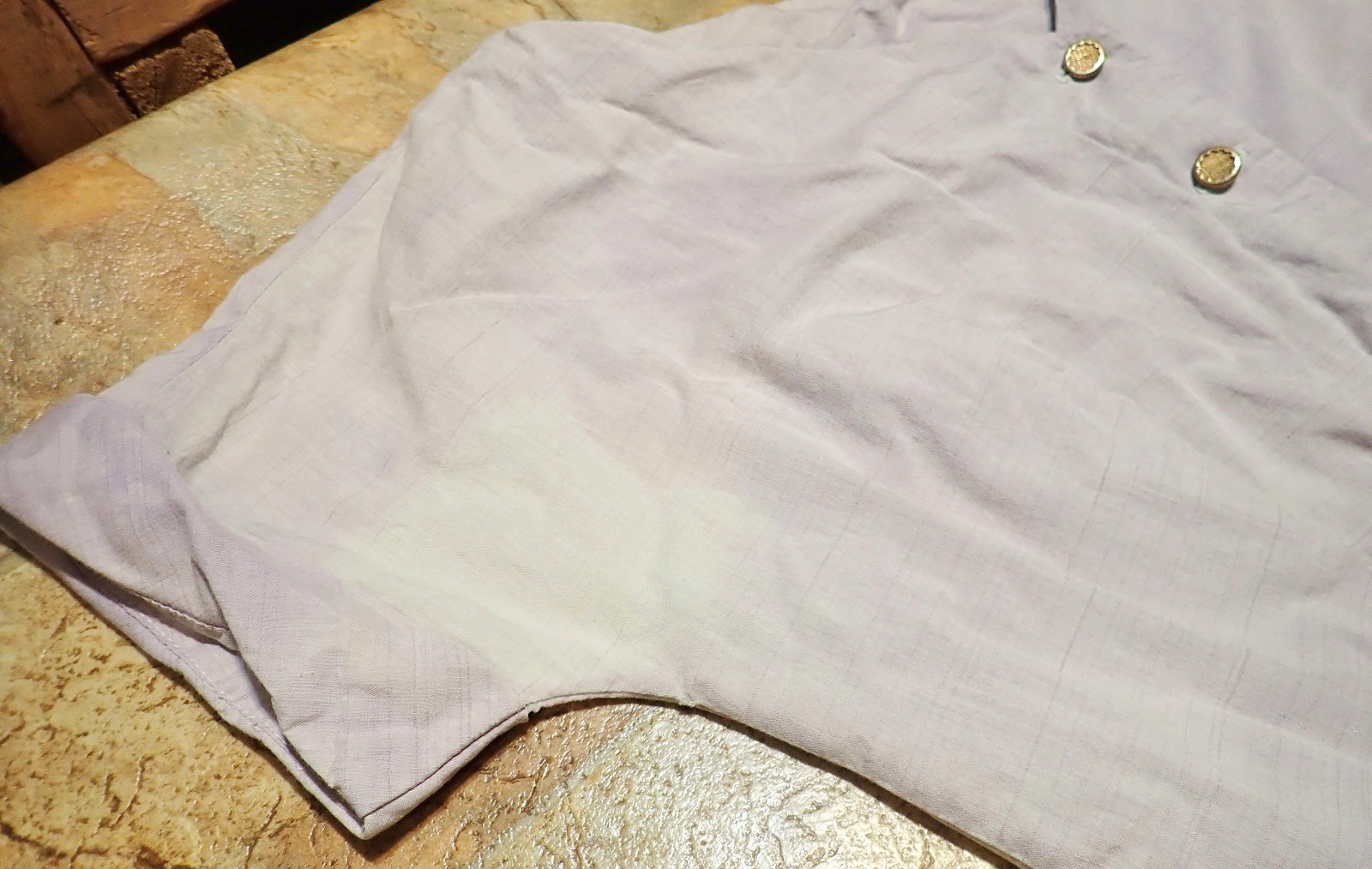 Vintage 80s Lavender Linen Blend Shirt Dress (S) Dolman Sleeve V-Neck Flare Midi