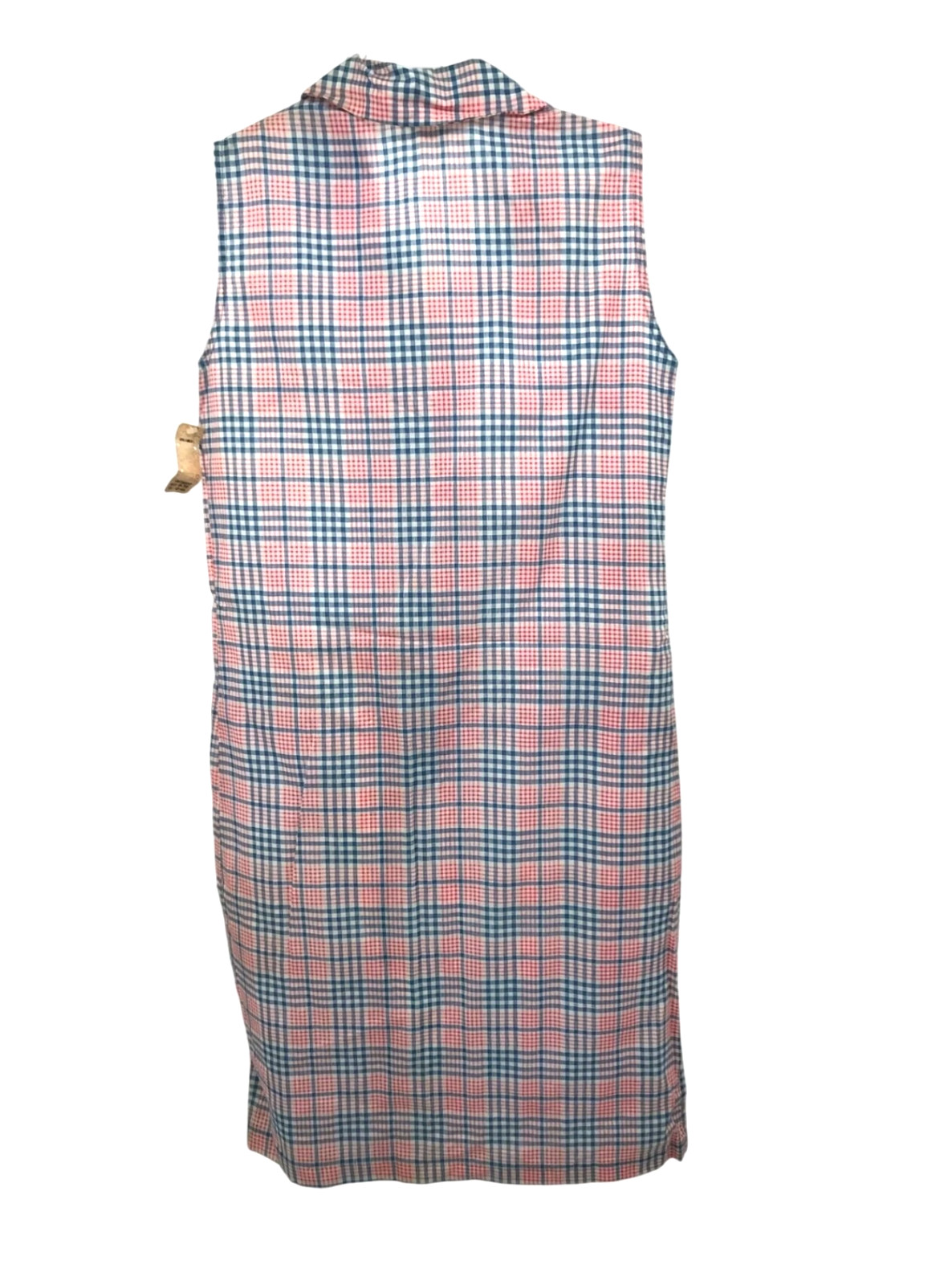 Sears Vintage Perma Prest Plaid Sleeveless Double Brest Dress 10 Original Tags