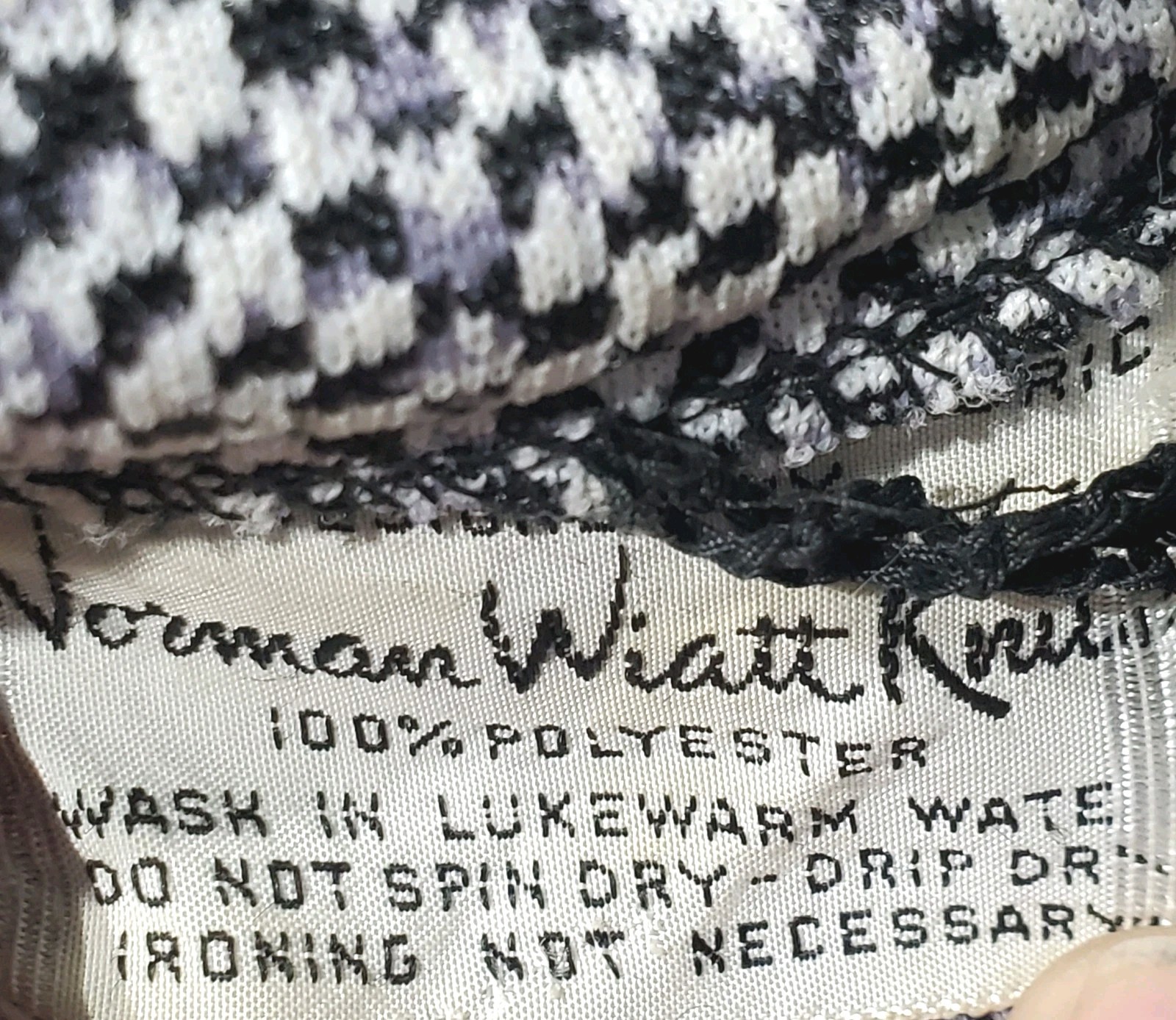 Vintage Norman Wiatt Knits Women’s Houndstooth Business Suit Dress Size Medium