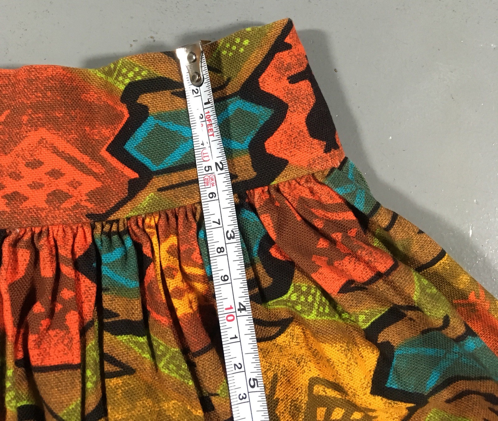 Vintage Skirt ELITE Metal Zipper 50s 1950s 26 1/2” Waist South American Print?
