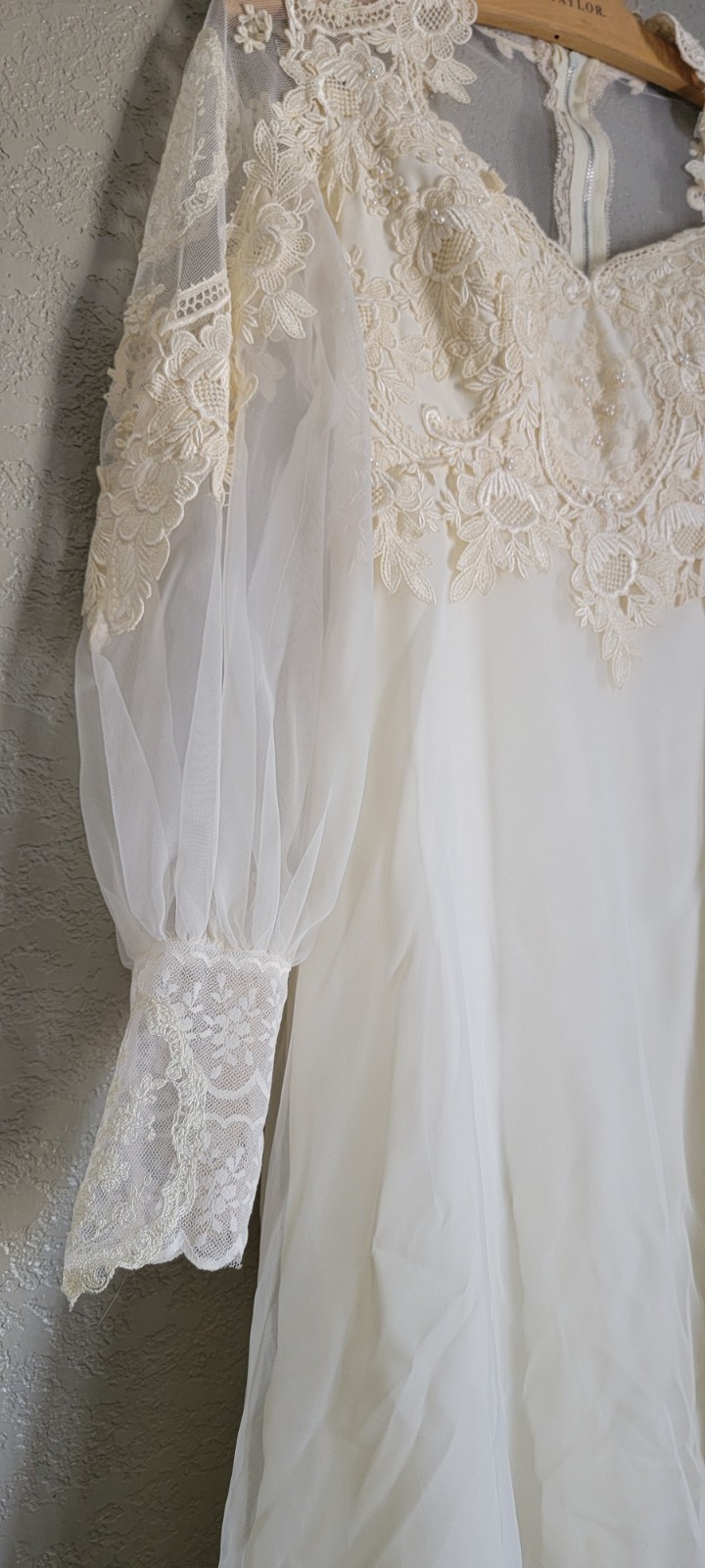 Vintage Victorian bridal Dress Praire Style Lace ivory wedding cottage core
