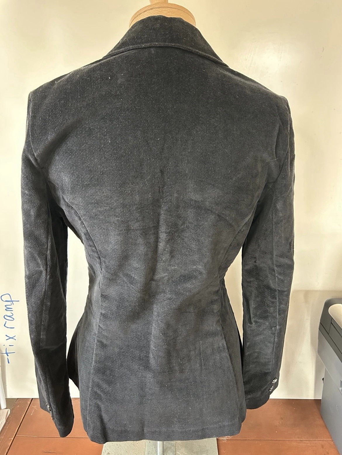 Vintage 1970s Wrangler black velvet riding jacket, juniors size 13