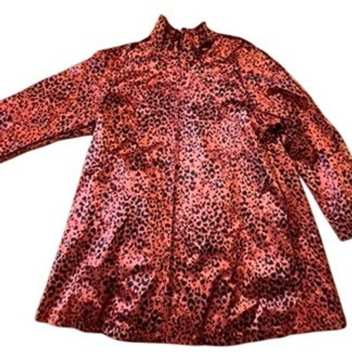 Vintage Mary McFadden Leopard Print Silk Jacket Made in USA Size M
