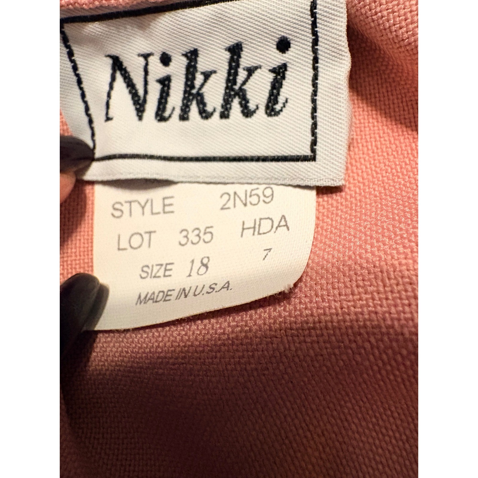 VTG Nikki Southern Pink Cream Floral Embroidered Sweater & Midi Skirt Set XL 18