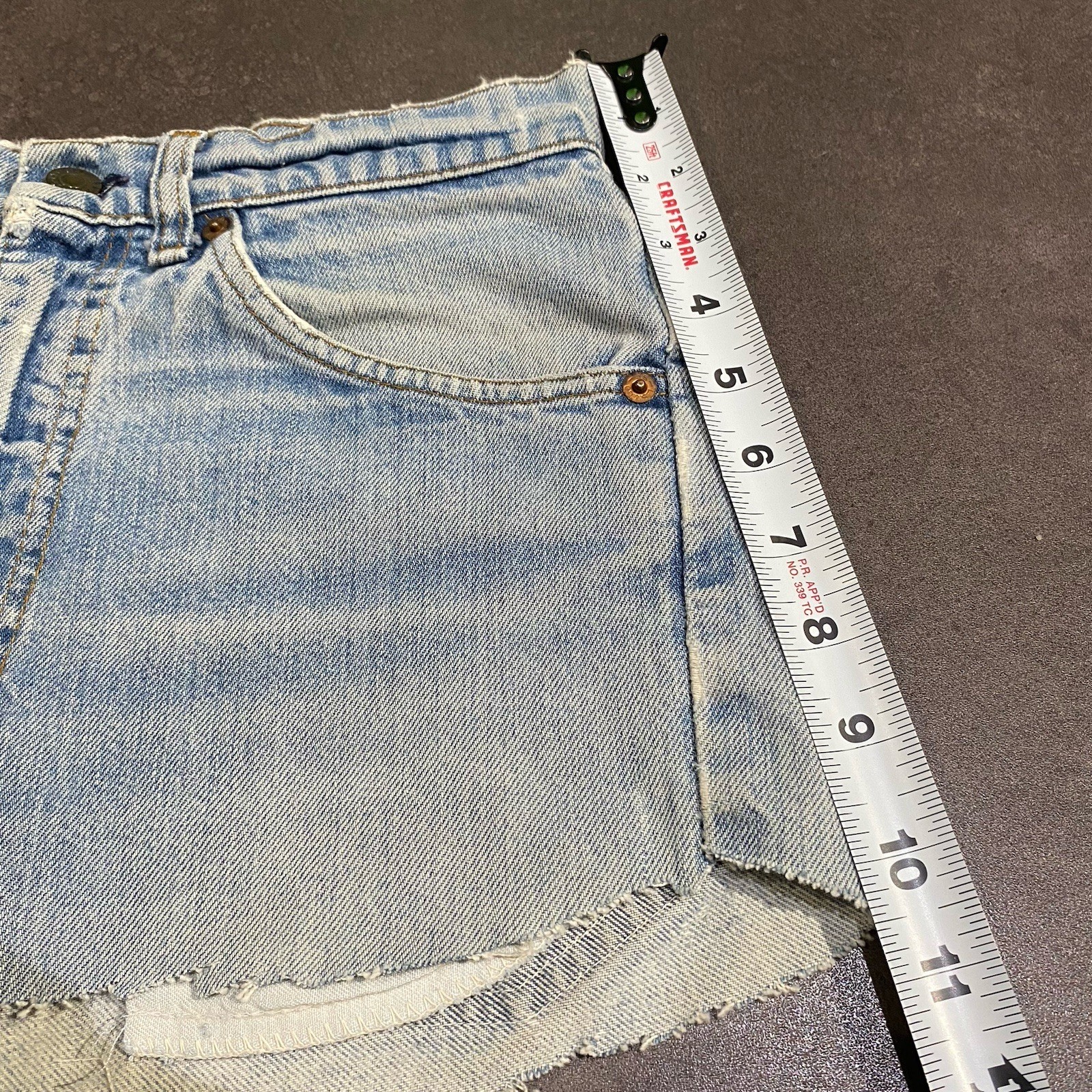 Vintage 70s Levi’s Orange Tab Light Wash Cutoff Shorts Distressed 80s 90s READ