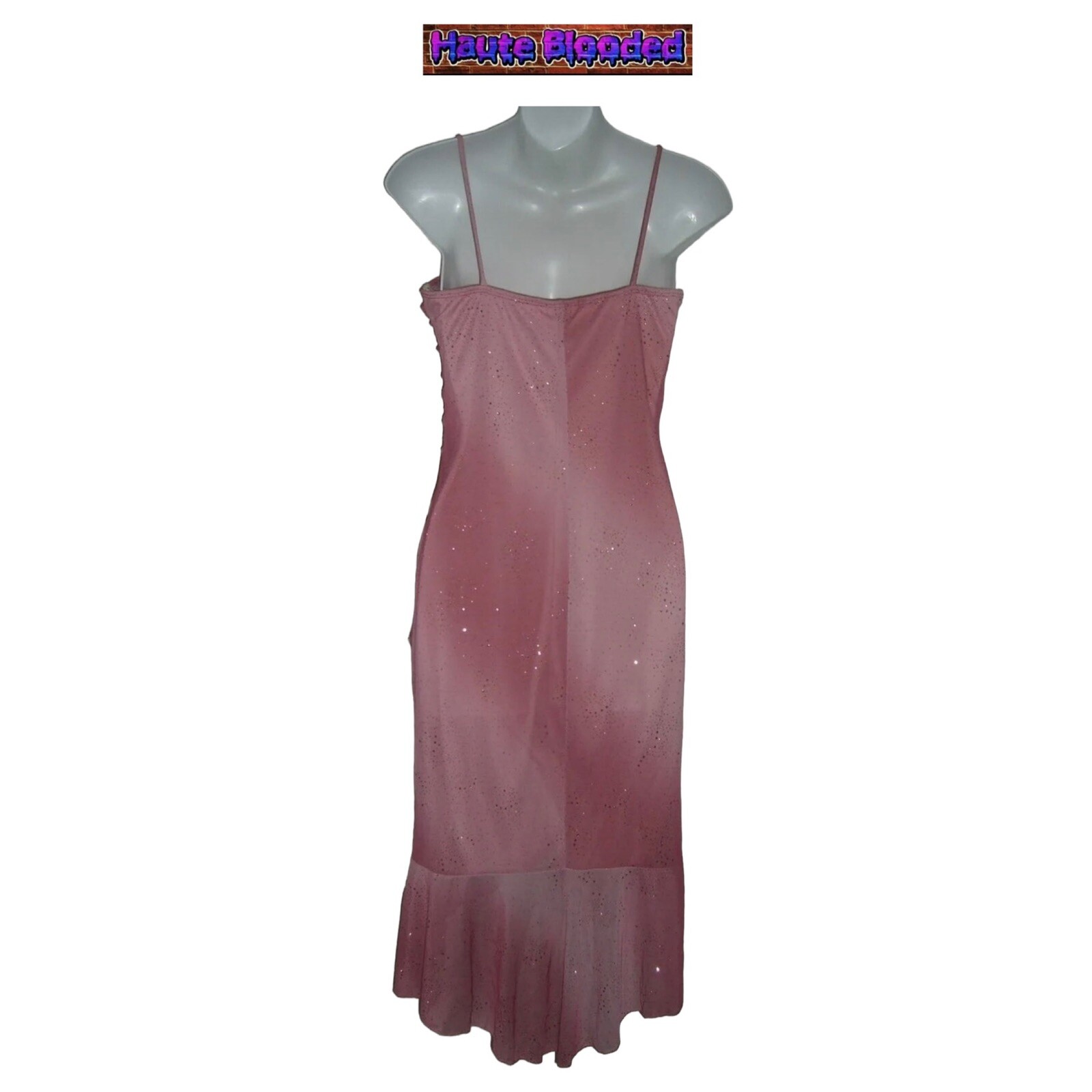 Taboo Dress Vtg 90s Pink Glitter Kawaii Fairy Barbie y2k Coquette Ballet Pixie