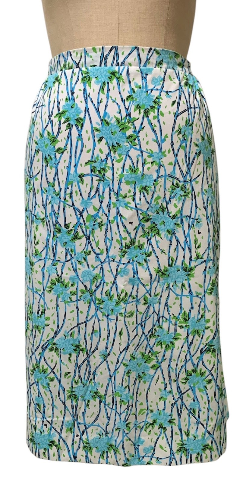 VESTED GENTRESS Vintage 70s/80s Women’s Floral + Vine Print Skirt – Sz L