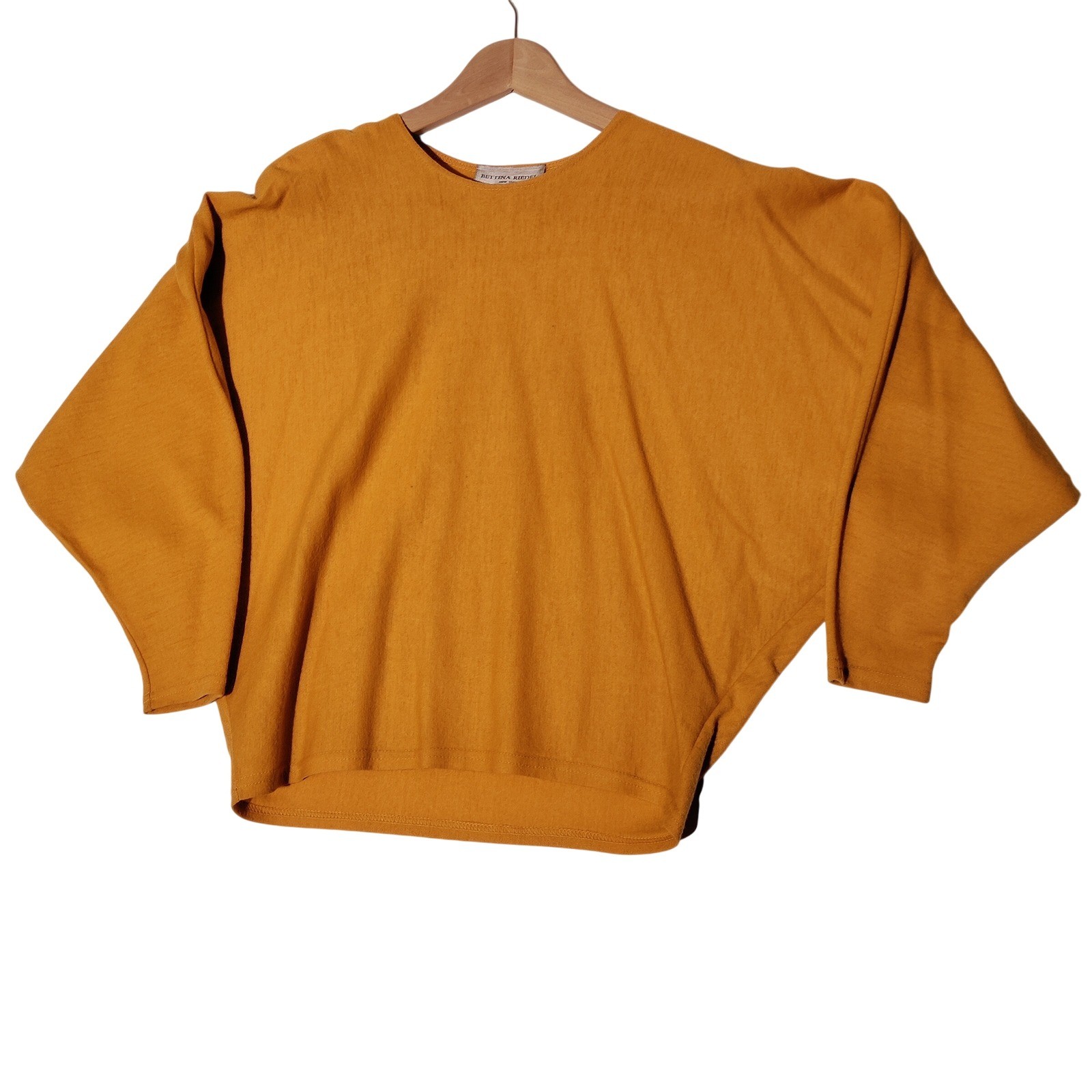 Bettina Riedel 3pc Wool Set Vtg Batwing Top, Pants, Open Front Cardigan -Issues